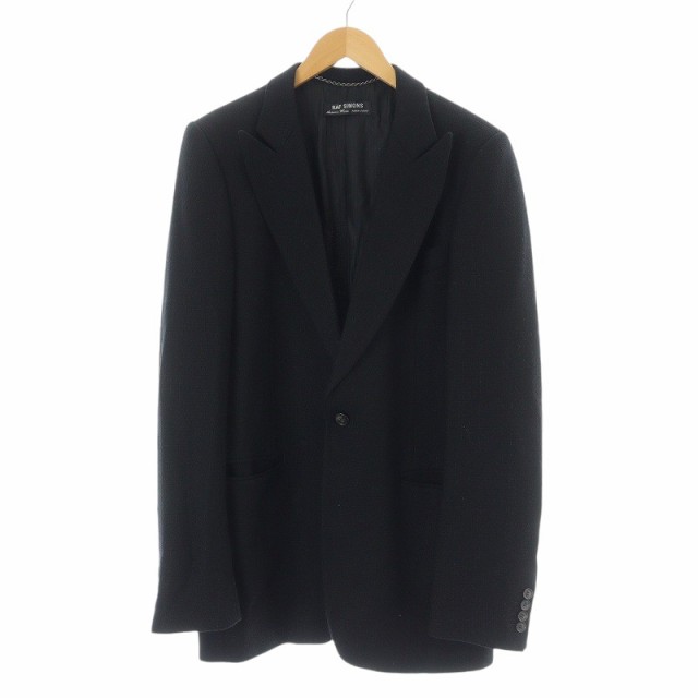 【中古】ラフシモンズ RAF SIMONS 99AW アーカイブ ヴィンテージ テーラード ジャケット ウール 48 L 黒 ブラック
