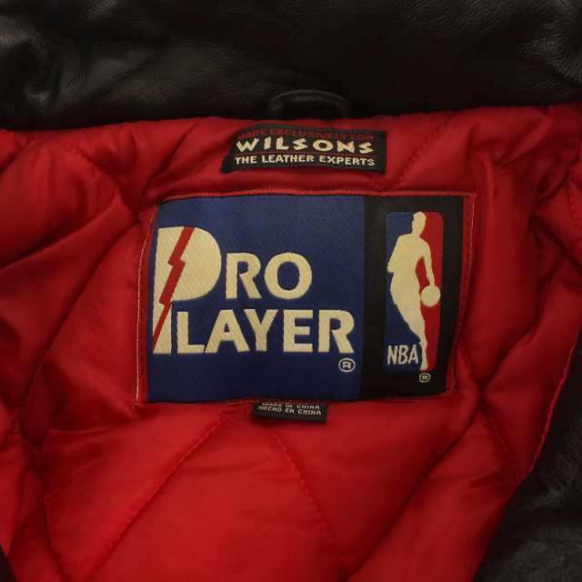 中古】PRO PLAYER 90s ヴィンテージ NBA CHICAGO BULLS シカゴ ブルズ レザージャケット 革ジャン 中綿 M 黒  赤の通販はau PAY マーケット - ブランド古着のベクトル | au PAY マーケット－通販サイト