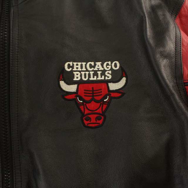 中古】PRO PLAYER 90s ヴィンテージ NBA CHICAGO BULLS シカゴ ブルズ レザージャケット 革ジャン 中綿 M 黒  赤の通販はau PAY マーケット - ブランド古着のベクトル | au PAY マーケット－通販サイト