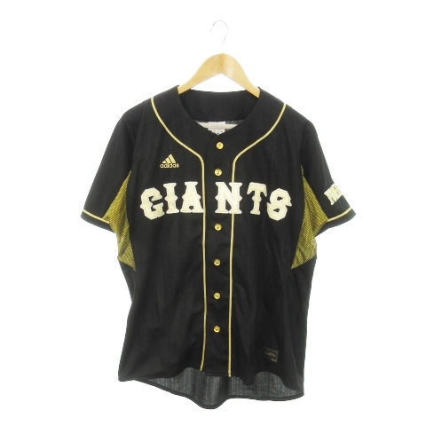adidas - アディダス 読売ジャイアンツ 巨人 2011年 ユニフォーム シャツ L 黒金 中古】アディダス adidas × 読売ジャイアンツ 巨人 2011年