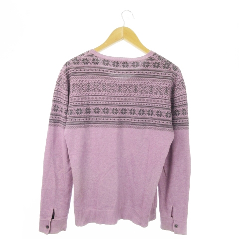 バーバリー ブラックレーベル ノルディック柄 Vネック ニット 薄手 雪柄 バーバリーブラックレーベル BURBERRY BLACK LABEL ウール