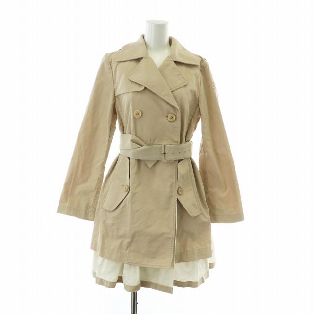 【中古】MONCLER ADELINE GIUBBOTTO トレンチコート スプリング ミドル ワッペン 1 M ベージュ 510934966085 57136の通販は 32,800円
