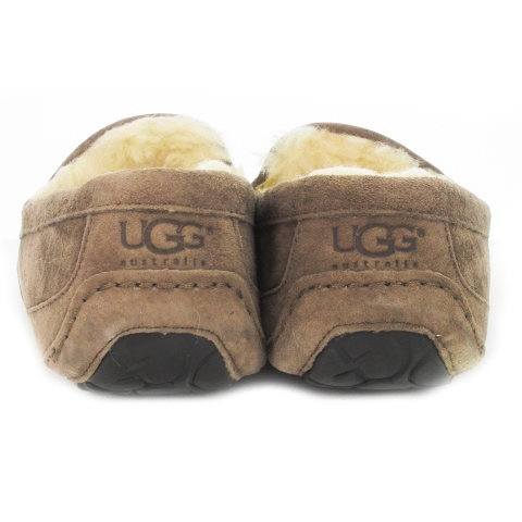 中古】アグ UGG Ascot スリッポン モカシン ローファー ムートン ロゴ