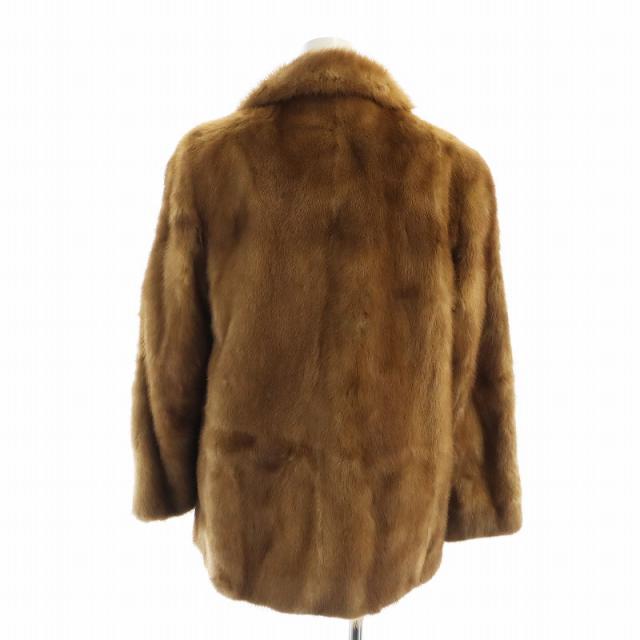 中古】ノーブランド品 毛皮コート ミンクファー 長袖 ミドル 総裏地 11