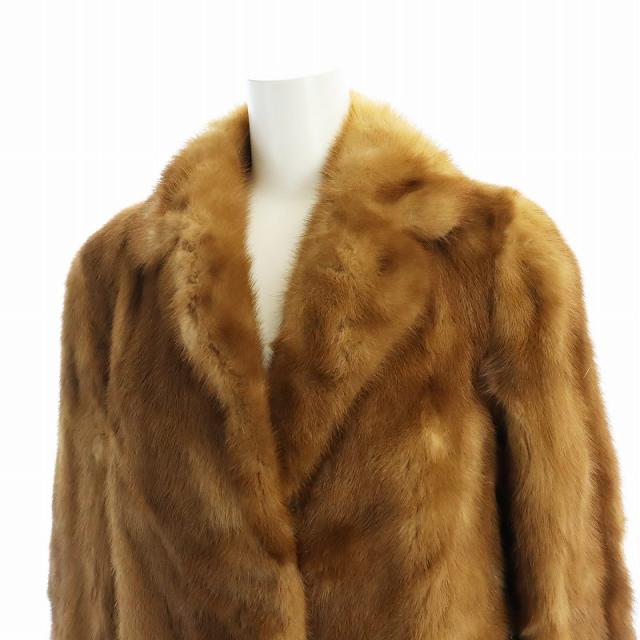 中古】ノーブランド品 毛皮コート ミンクファー 長袖 ミドル 総裏地 11
