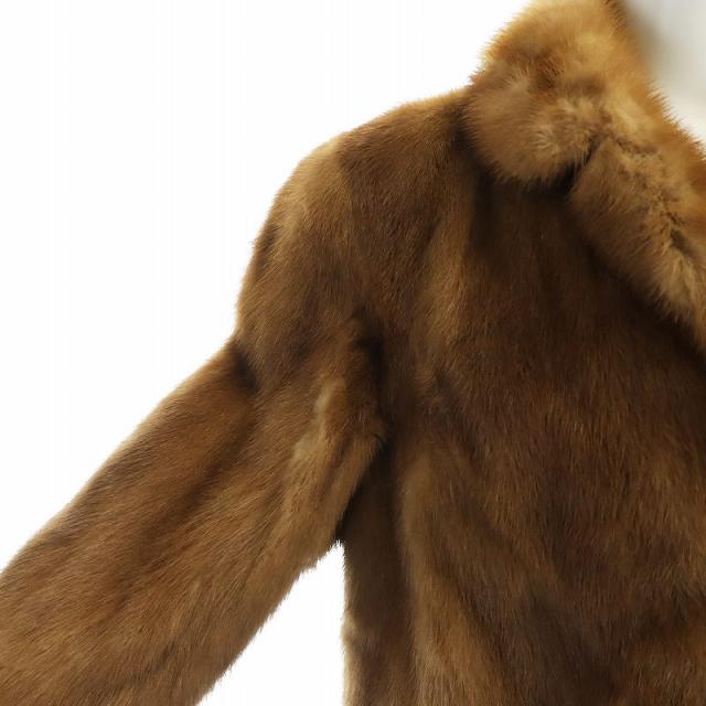 中古】ノーブランド品 毛皮コート ミンクファー 長袖 ミドル 総裏地 11