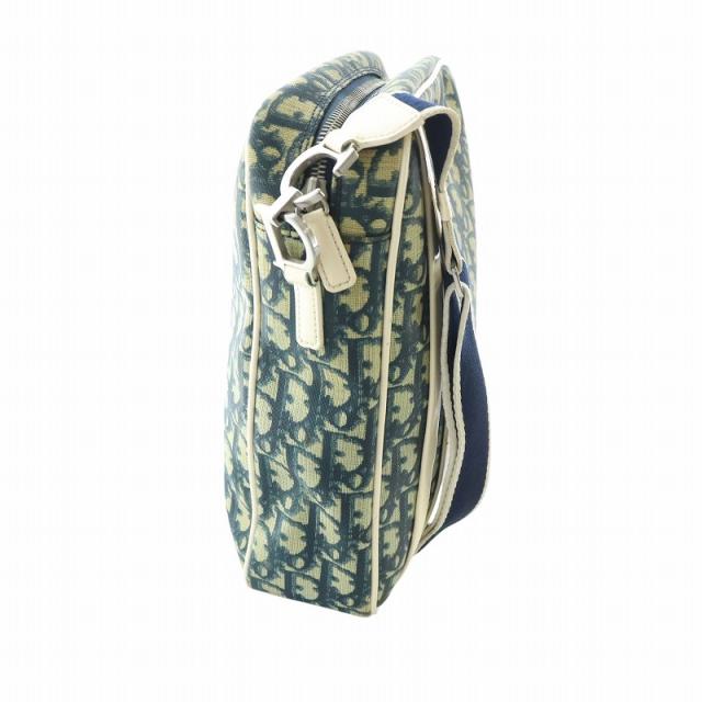 Christian Dior トロッター柄　ショルダーバッグ　斜め掛け　ネイビー Christian Dior クリスチャンディオール トロッター柄