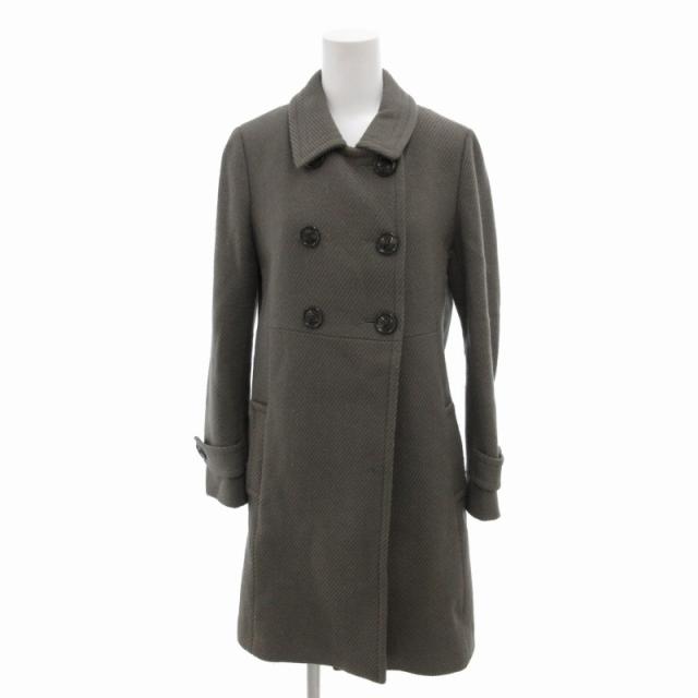 【中古】B&Y ユナイテッドアローズ BEAUTY&YOUTH ビューティー&ユース ステンカラーコート アンゴラ混 S カーキ
