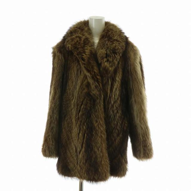 中古】FASHIONABLE セーブル セーブルファー コート 毛皮 ミドル 裏地