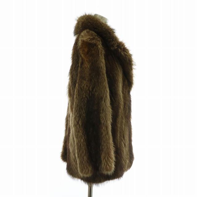 中古】FASHIONABLE セーブル セーブルファー コート 毛皮 ミドル 裏地