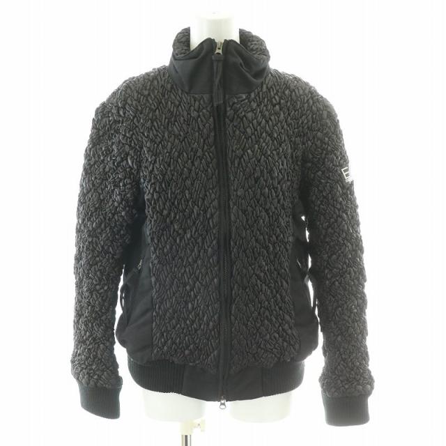 【中古】エンポリオアルマーニ EMPORIO ARMANI EA7 キルティング ジャケット ブルゾン 中綿 M 黒 ブラック レディース