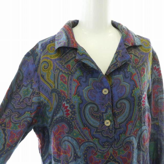 中古】エトロ プルオーバー シャツワンピース 長袖 ロング ウール