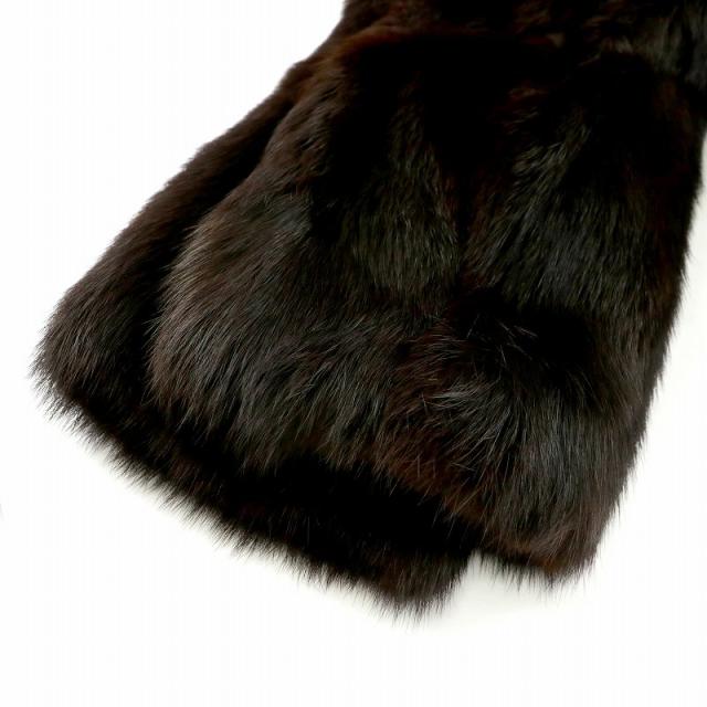 【中古】ファーコート ミドル ハーフ ミンクファー 毛皮 総裏地 茶 ブラウン こげ茶 ダークブラウン /MP ■GY22 中古】ファーコート ミドル ハーフ ミンクファー 毛皮 総裏地 茶