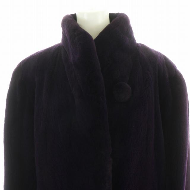 【中古】サガミンク SAGA MINK 銀サガ 銀SAGA 毛皮コート ファーコート シェアードミンク ハーフ 染色 F 紫 中古】サガミンク SAGA MINK 銀サガ 銀SAGA 毛皮コート ファーコート