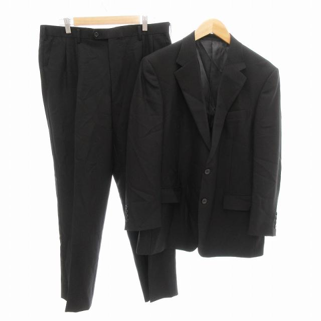 【中古】ソーシャル SOCIAL スーツ セットアップ ジャケット パンツ シングル 2B 黒 ブラック /JS メンズ