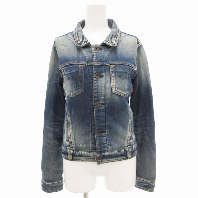 【中古】ヤヌーク YANUK デニムジャケット ジージャン 胸ポケット S インディゴブルー /JS レディース デニムジャケット