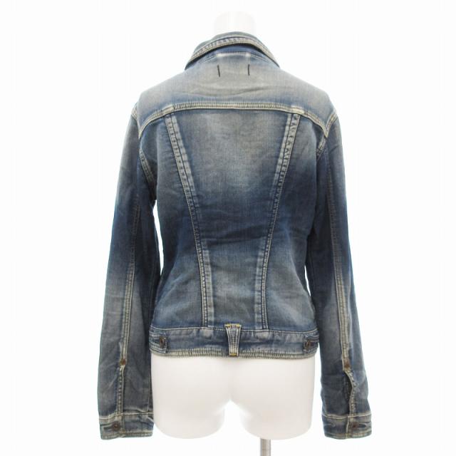 【中古】ヤヌーク YANUK デニムジャケット ジージャン 胸ポケット S インディゴブルー /JS レディース デニムジャケット