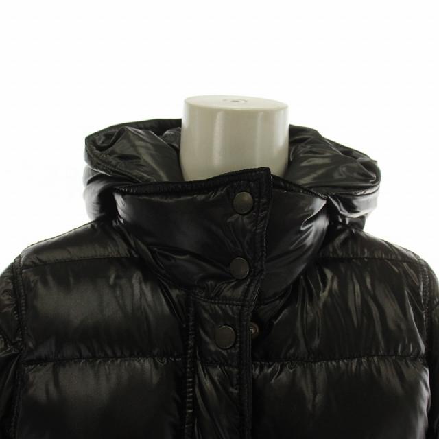 【中古】DUVETICA NICEA ダウンコート ジャケット アウター ナイロン フード ジップアップ 38 S 黒 D.2480.00/1035.R