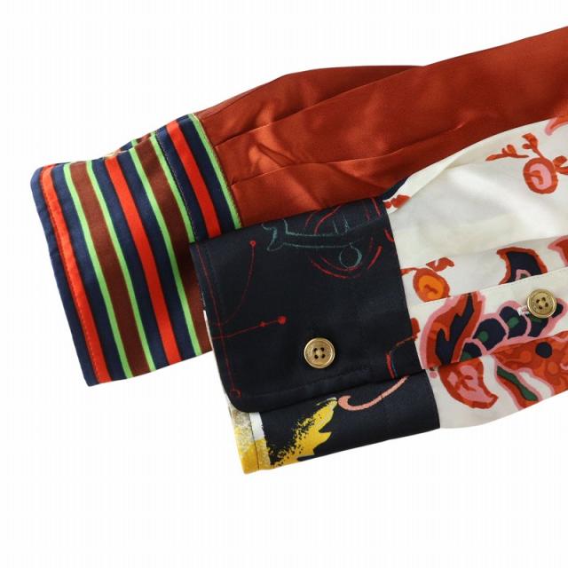 中古】トリーバーチ TORY BURCH シャツワンピース 総柄 長袖 中古】トリーバーチ TORY BURCH シャツワンピース 総柄 長袖