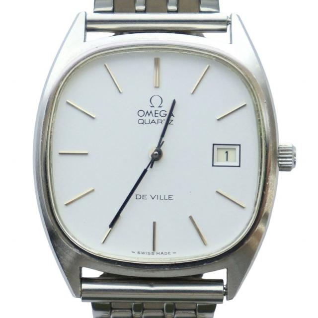 ★OMEGA DeVille ★クオーツ★シルバー文字盤★スクエア★ジャンク 中古】オメガ OMEGA ジャンク品 DE VILLE デビル 腕時計