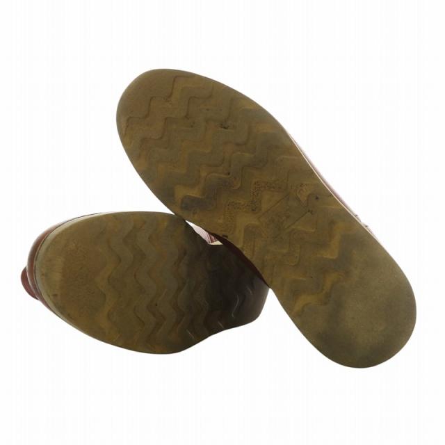 【中古】レッドウィング REDWING 90s 四角犬タグ ペコスブーツ ショート レザー ラウンドトゥ ロゴ 9.5 27.5cm 茶