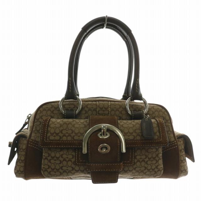 中古】コーチ COACH ハンドバッグ ミニボストン キャンバス 中古】コーチ COACH ハンドバッグ ミニボストン キャンバス