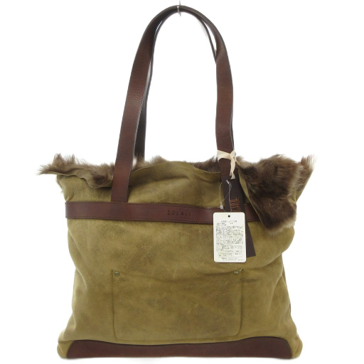 【中古】未使用品 カールドノヒュー KARL DONOGHUE タグ付き トートバッグ レザー 茶 ブラウン /AE レディース