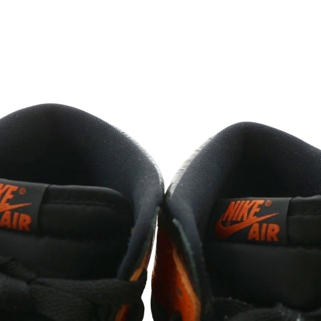 【中古】NIKE Air Jordan 1 High Shattered Backboard 3.0 スニーカー US9.5 27.5cm 黒 オレンジ 555088-028
