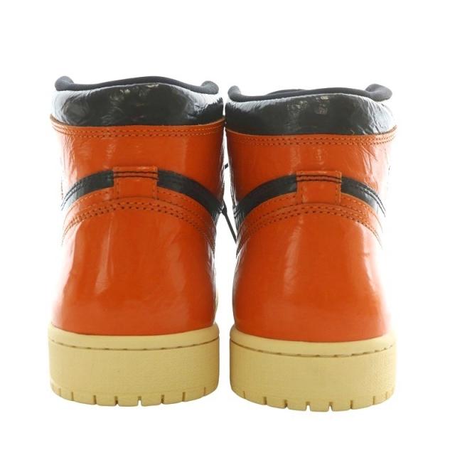 【中古】NIKE Air Jordan 1 High Shattered Backboard 3.0 スニーカー US9.5 27.5cm 黒 オレンジ 555088-028