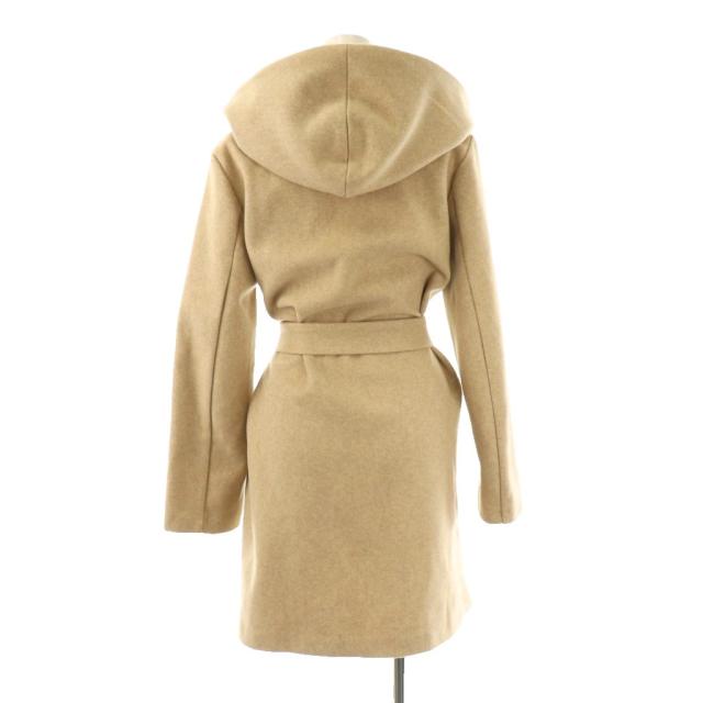 中古】ザラ ZARA ロングコート フード ボタンレス USAS ベージュ /DO