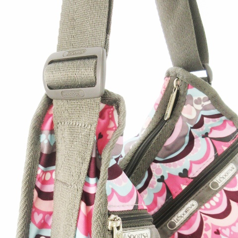 LeSportsac レスポートサック バッグ ピンク系 | 総柄 プリント ショルダーバッグ | 肩掛け クロスボディ ロゴ ナイロン | ブランド カバン【レディース】【中古】 LeSportsac（レスポートサック） ショルダーバッグ クロスボディ