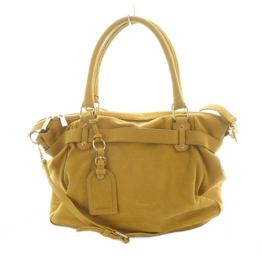 【中古】ヴァネッサブリューノ Vanessa bruno ハンドバッグ 2way ショルダーバッグ レザー 革 スキン ロゴチャーム