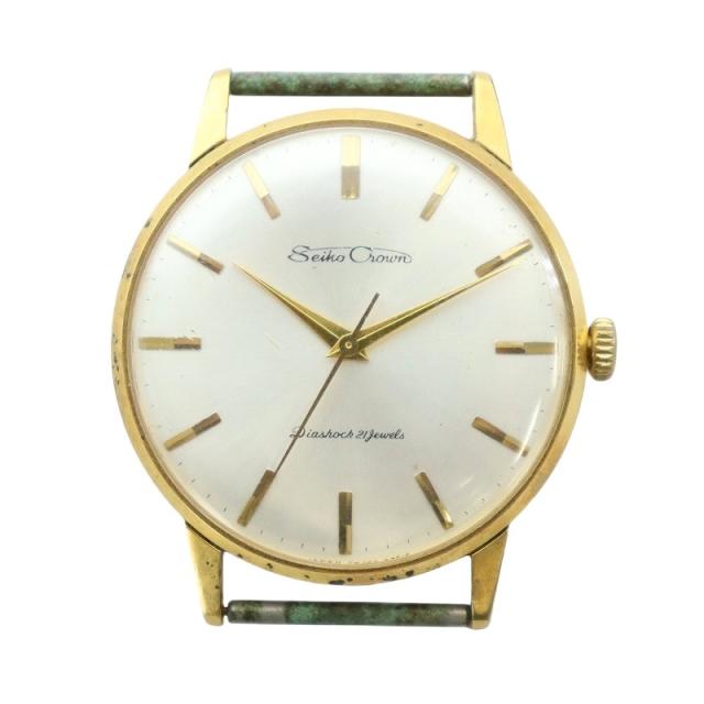 中古】セイコー SEIKO クラウン 腕時計 ウォッチ ケースのみ 手巻き 白