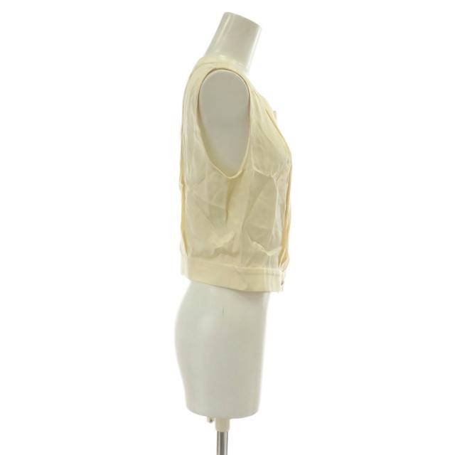 中古】シャネル CHANEL 05P ノースリーブ シャツ ブラウス 絹 シルク