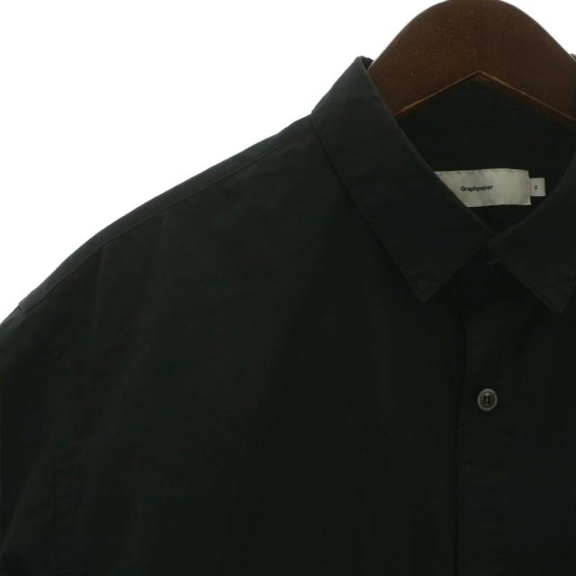 【中古】グラフペーパー Graphpaper 18SS シャツ 半袖 2 M 黒 ブラック GM182-50080B /XZ ■GY01 メンズ_4