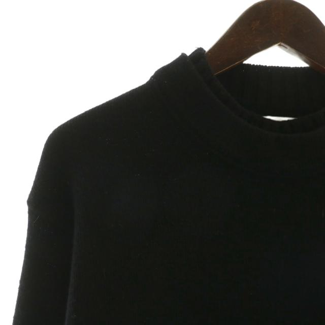 【中古】ストーンアイランド STONE  イタリア製 ニット セーター ウール 長袖 クルーネック ロゴパッチ M 黒 中古】ストーンアイランド STONE ISLAND イタリア製 ニット セーター