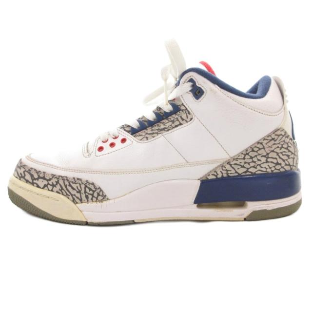 【中古】ナイキ NIKE エアジョーダン 3 レトロ トゥルーブルー Air Jordan 3 Retro True Blue スニーカー シューズ