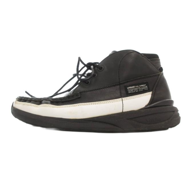 【中古】ビズビム VISVIM ×NEIGHBORHOOD MOWAT MOC モカシンスニーカー 9.5 シューズ ハイカット ロゴ 黒 ブラック 中古】ビズビム VISVIM ×NEIGHBORHOOD MOWAT MOC モカシンスニーカー