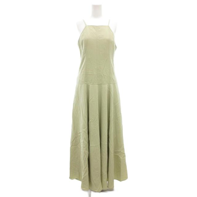 【中古】クラネ CLANE キャミワンピース ロング フレア サンプル品 緑 グリーン系 /GV ■GY99 レディース