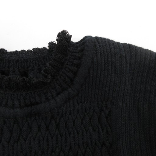 【中古】マメクロゴウチ 21SS カーテンモチーフニットベスト Curtain Motif Knitted Vest ノースリーブ 2 ギャザー_4