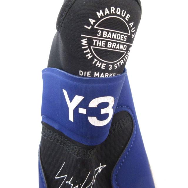 【中古】ワイスリー Y-3 SUBEROU スニーカー 24.5cm シューズ ロゴ ハイカット 黒 ブラック 青 ブルー AC7199 /AE