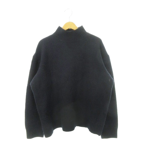 【中古】HOPE ホープ Bold Sweater ニット セーター ハイネック 長袖 ウール 48 M 40 L 紺 ネイビー /AH7