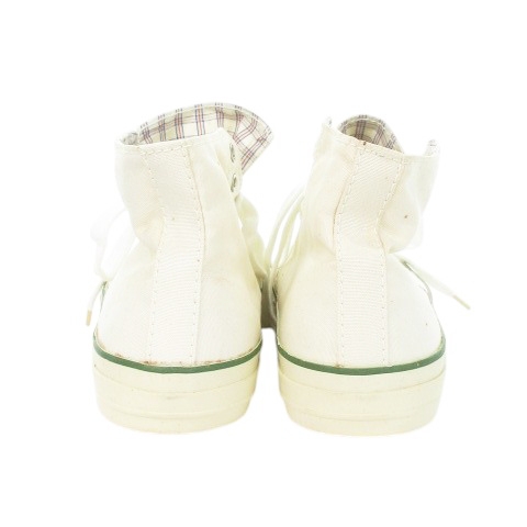 【中古】COMME des GARCONS HOMME 靴 シューズ ハイカットスニーカー レースアップ キャンバス ライン 27.0cm 白