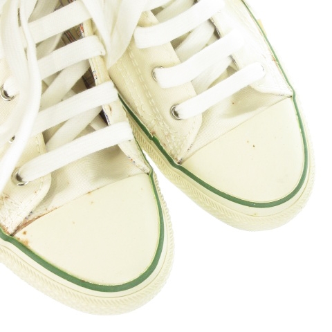 【中古】COMME des GARCONS HOMME 靴 シューズ ハイカットスニーカー レースアップ キャンバス ライン 27.0cm 白
