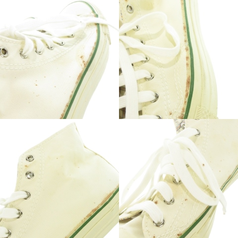 【中古】COMME des GARCONS HOMME 靴 シューズ ハイカットスニーカー レースアップ キャンバス ライン 27.0cm 白