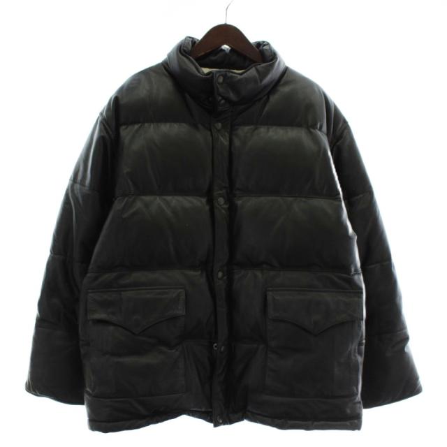 【中古】サントリー コーヒー ボス SUNTORY COFFEE BOSS 1992-2001 10周年 レザー ダウンジャケット 本革 L 黒
