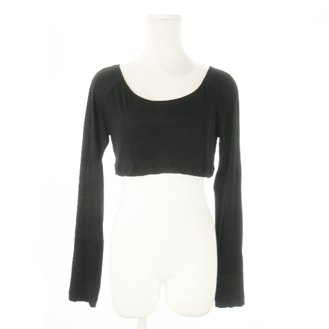 【中古】未使用品 チノ CINOH COSMORAMA SHORT PULLOVER コスモラマ ショート プルオーバー カットソー 長袖 36 S 黒