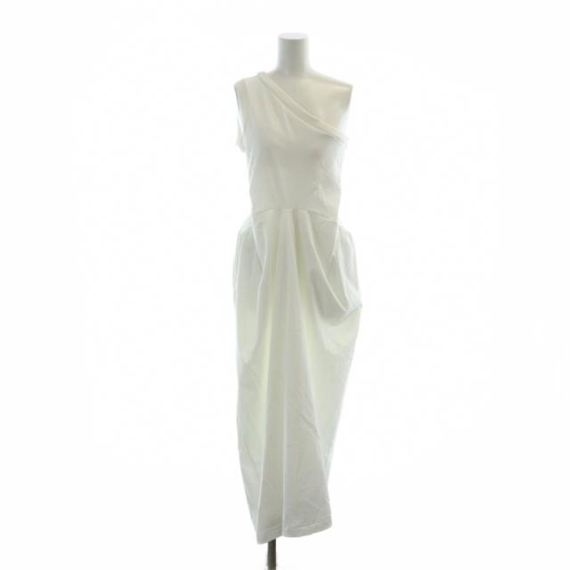 【中古】イロット IIROT SINGLE JERSEY DRESS WHITE ノースリーブワンピース タグ付き ロング フレア 1 白 ホワイト