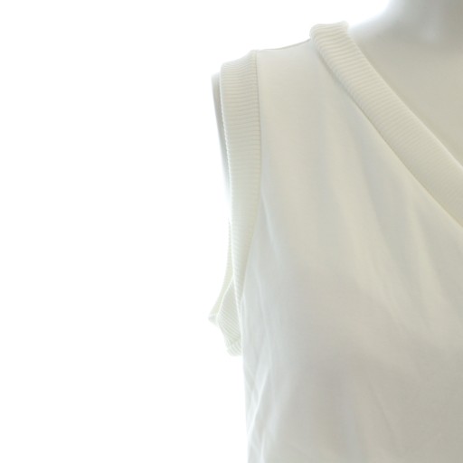【中古】イロット IIROT SINGLE JERSEY DRESS WHITE ノースリーブワンピース タグ付き ロング フレア 1 白 ホワイト