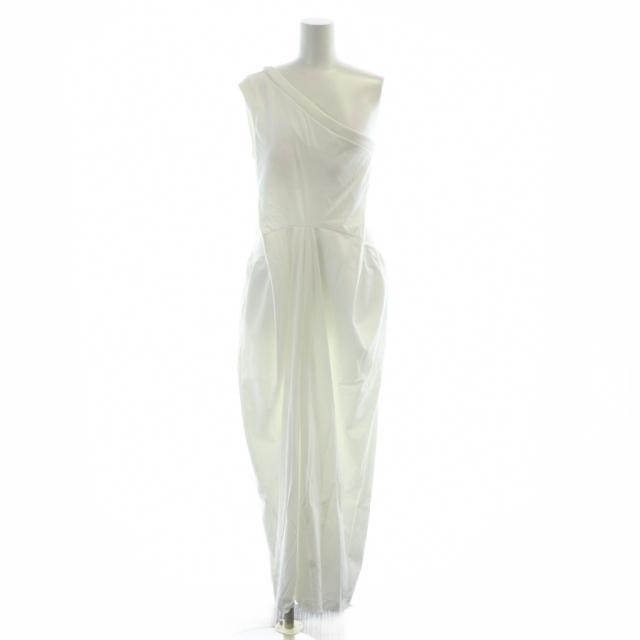 【中古】未使用品 イロット IIROT SINGLE JERSEY DRESS WHITE ノースリーブワンピース タグ付き ロング フレア 2 白